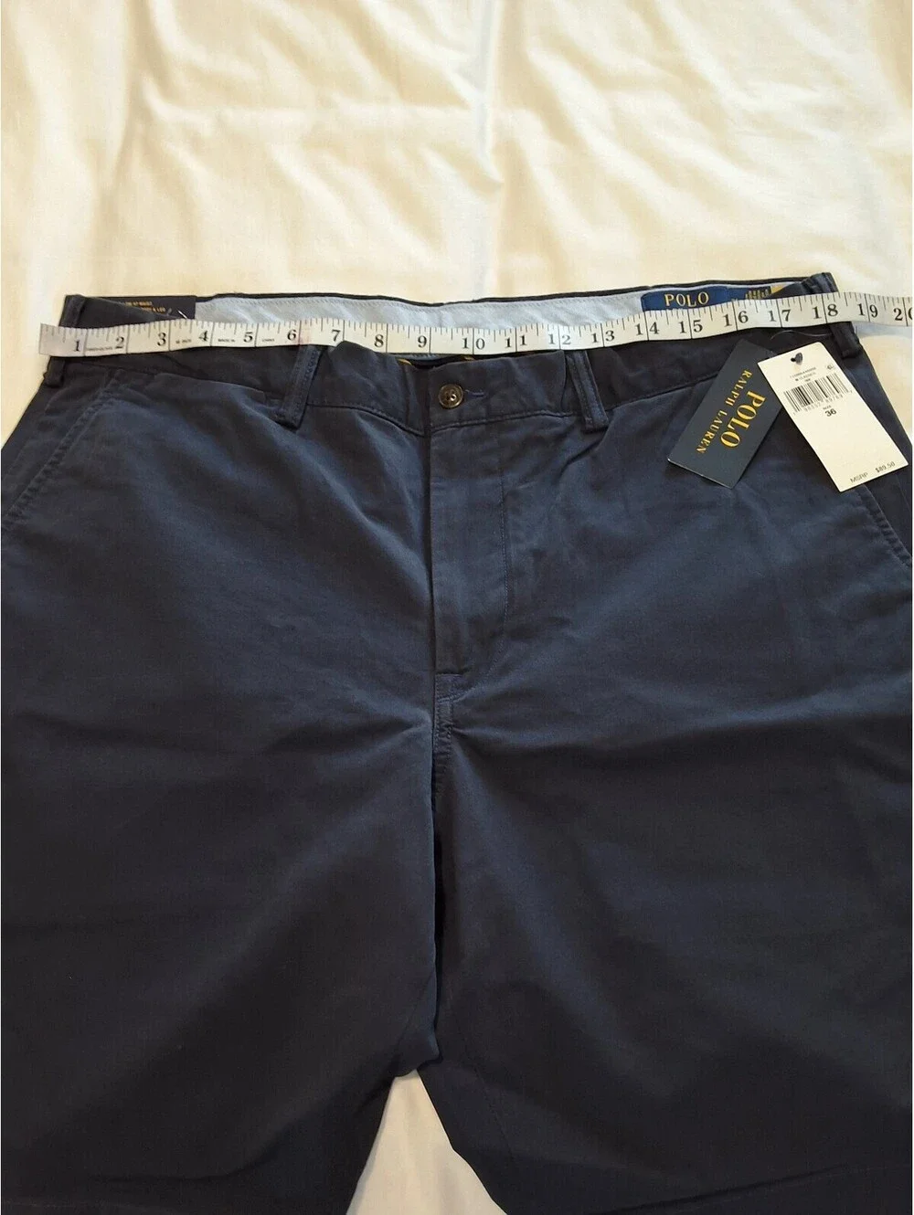 Polo Ralph Lauren Stretch Slim Fit Navy Blue Shorts Size 36